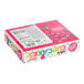 A pink box of Abe's Vegan Vanilla Mini Cupcakes on a white background.