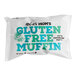 Abe's One Big Muffin Individually Wrapped Vegan Gluten-Free Coffee Cake Muffin package with blue text.