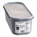 A plastic 5 liter container of G.S. Gelato Cold Brew Coffee Gelato with a lid.