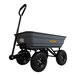 A gray True Temper poly wagon with black wheels.