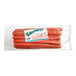 A package of Sabrett skinless beef franks with a label.
