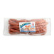 A package of Sabrett Natural Casing Beef Franks in plastic bags.