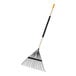 A True Temper leaf rake with a long hardwood handle.