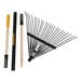 A True Temper steel tine leaf rake with a hardwood and steel handle.
