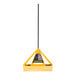 A yellow True Temper rake with a black and yellow fiberglass pole.