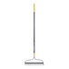 A True Temper bow rake with a yellow and black fiberglass handle.