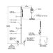 A diagram of a pipe with instructions for installing a T&S wall mounted pre-rinse faucet.