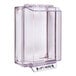 A clear plastic rectangular cover with a clear surface.