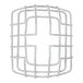 A white wire mesh guard for a Safety Technology International horn/strobe/speaker.