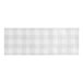 A white and grey checkered fabric napkin band with black clouds.