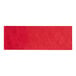 A red rectangular paper napkin band with a white background.