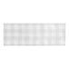 A white and grey checkered fabric with Choice black gingham paper napkin bands on top.