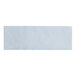 A white rectangular paper napkin band with a blue strip.