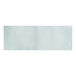 A white rectangular paper napkin band with a teal border.