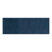 A blue rectangular paper napkin band with a black border.