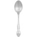 A Oneida Rosewood stainless steel oval bowl spoon with a handle.