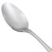 A close-up of the Oneida Rosewood stainless steel oval bowl soup/dessert spoon with a handle.