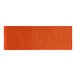 A rectangular orange paper napkin band.