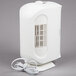 A white rectangular Hamilton Beach air purifier with a cord.