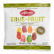 A package of Albanese True to Fruit Exotic Fruits Gummi Bears on a white surface.