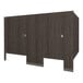 A 3D rendering of a Hadrian bathroom stall with doors.