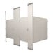 A white Hadrian bathroom stall partition with two doors.
