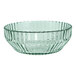 A Fortessa Verde glass bowl with ribbed edges.