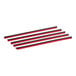 A row of red and black Hoover Scatter Guard strips.