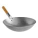 A 14-inch carbon steel mandarin wok with a wooden handle.