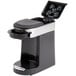 A Hamilton Beach stainless steel and black single serving pod coffee maker.