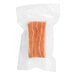 A piece of vegan salmon sashimi in a plastic bag.