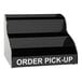 A black Dispense-Rite countertop order pickup display with white text.