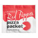 A Pizza Packet crushed red pepper packet with white and red packaging.