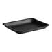 A black rectangular CKF foam meat tray.
