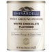 A white Ghirardelli container of white chocolate flavored powder.