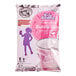 A white bag with pink and white lettering for Big Train Bubble Gum Kidz Kreamz Blended Creme Frappe Mix.