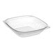A clear plastic Dart PresentaBowls container with a clear lid.