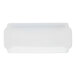 A white rectangular porcelain tray with a handle.