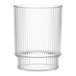 A clear Tossware Reserve Go-To fluted tumbler with a ribbed bottom.