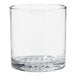 A clear Tossware Rocks glass.