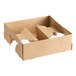 A white cardboard Southern Champion drink carrier with 4 cup holders.