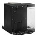 A black Keurig commercial single serve coffee maker with a clear plastic water reservoir.