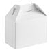 A white barn take-out box with a handle.