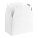 A white barn take-out lunch box with a handle.