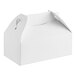 A white paper barn box with a handle.