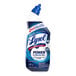 A blue and white Lysol Power Clinging Gel bottle.