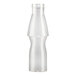 A clear plastic bottle with a white lid.