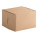 A brown Baker's Lane cake box with a lid.
