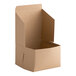 A brown Baker's Lane cake box with an open lid.