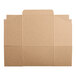A brown cardboard bakery box with a white background.
